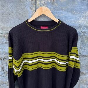 Vintage Unionbay Sweater Mens XL Y2K 90s Striped Skater Retro Grunge Surf
